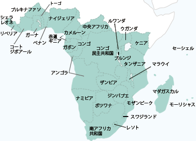 地図から記事を探す 中央 南アフリカ 宗教情報センター