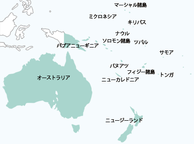 地図から記事を探す：オセアニア | 宗教情報センター